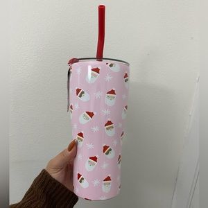 Pink Santa Double Wall Stainless Steel Tumblr 💖